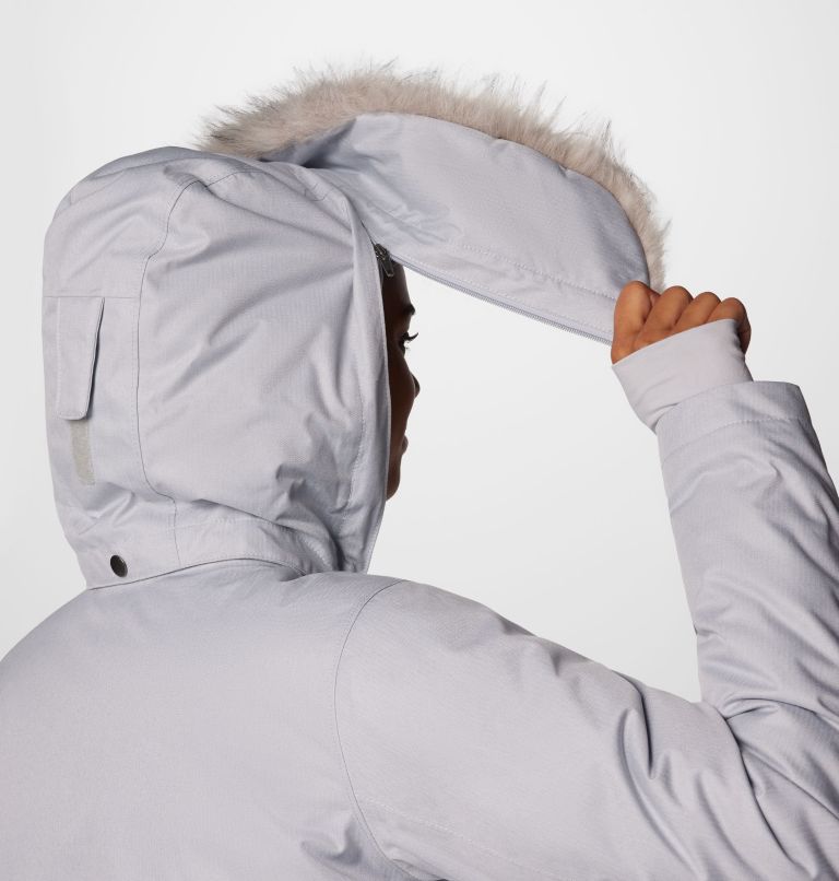 Women's Apres Arson II Winter Long Down Jacket, Color: Cirrus Grey, image 9