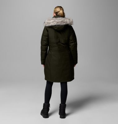 Columbia Donna Piumino Lungo Apres Arson II - Caldo Giubbotto Invernale Nero