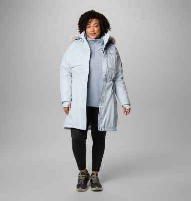Women's Apres Arson II Winter Long Down Jacket - Plus Size, Color: Cirrus Grey, image 7