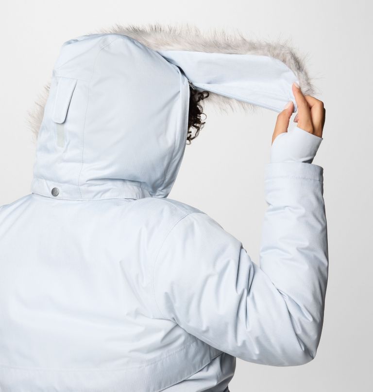 Women's Apres Arson II Winter Long Down Jacket - Plus Size, Color: Cirrus Grey, image 7