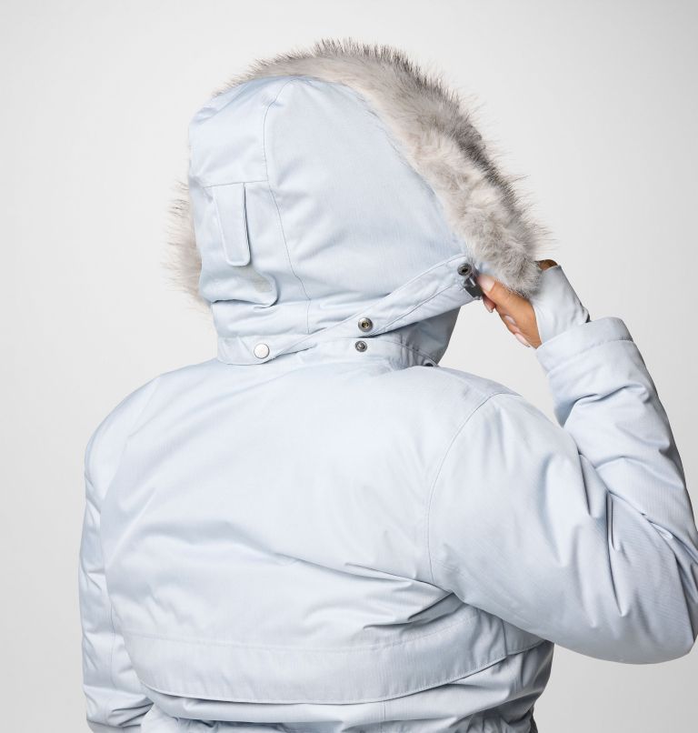 Women's Apres Arson II Winter Long Down Jacket - Plus Size, Color: Cirrus Grey, image 8