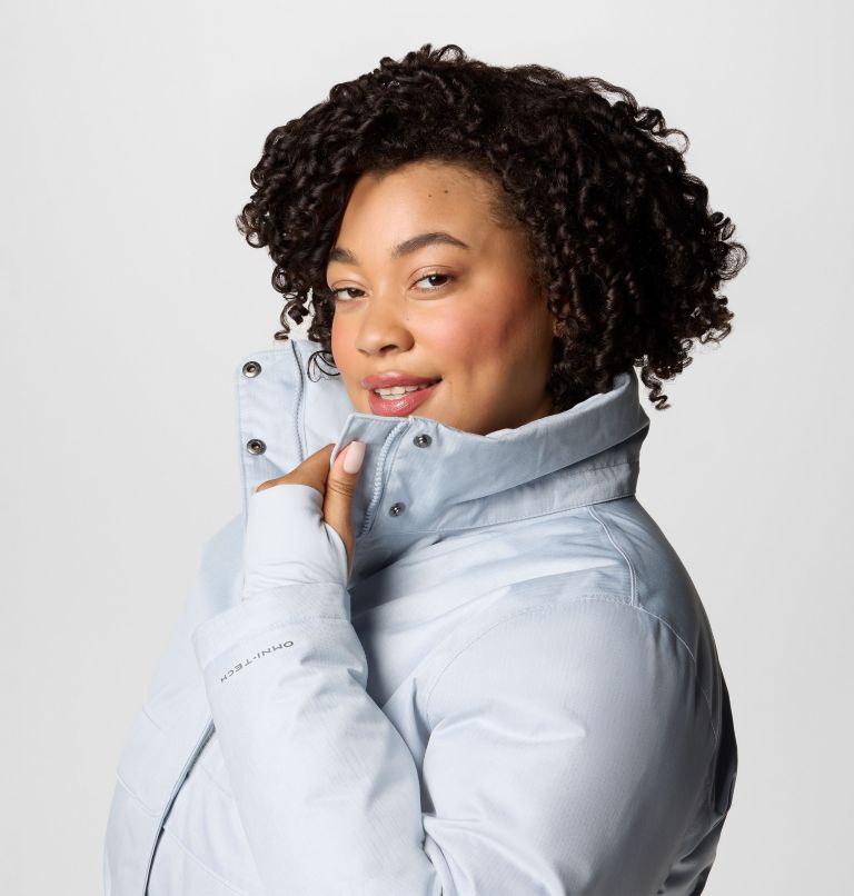 Women's Apres Arson II Winter Long Down Jacket - Plus Size, Color: Cirrus Grey, image 9