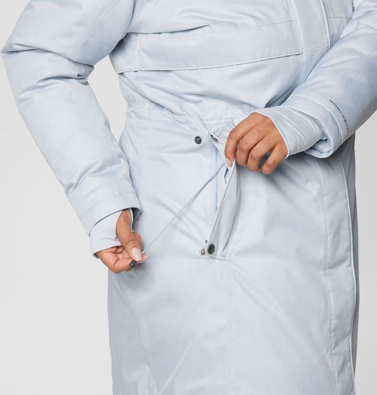 Women's Apres Arson II Winter Long Down Jacket - Plus Size, Color: Cirrus Grey, image 11