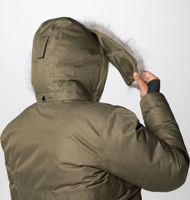 Women's Apres Arson II Winter Long Down Jacket - Plus Size, Color: Stone Green, image 9