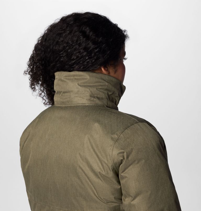 Women's Apres Arson II Winter Long Down Jacket - Plus Size, Color: Stone Green, image 11
