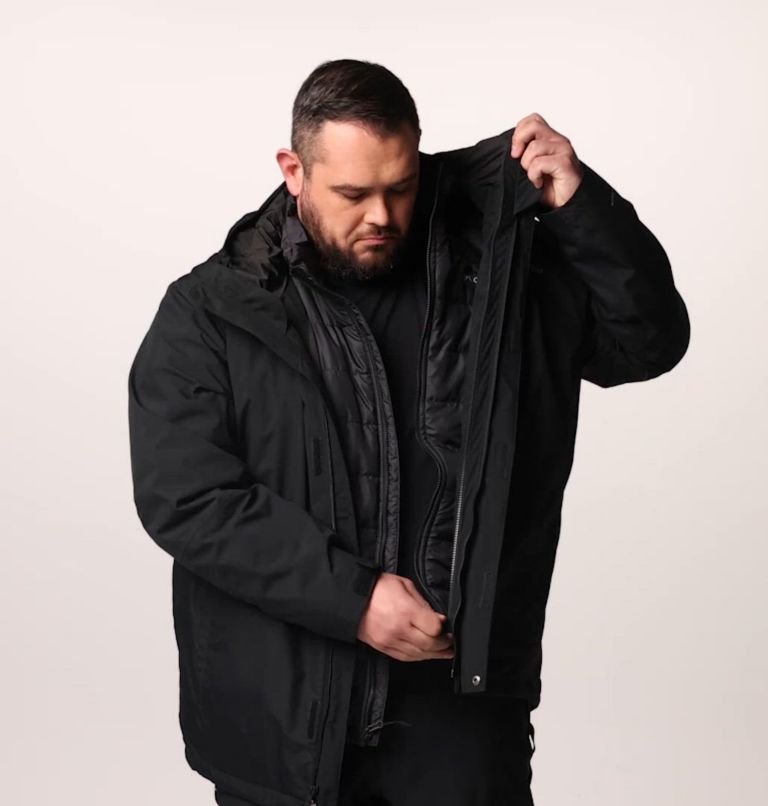 Men's Snow Glide II Interchange Jacket - Big, Color: Black