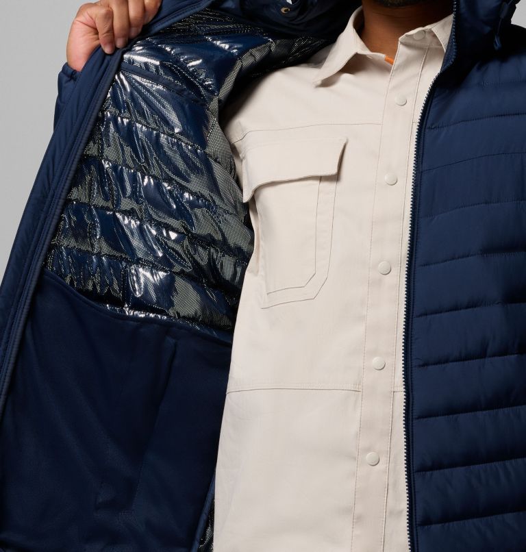 Men's Slope Edge II Hooded Insulated Jacket, Color: Collegiate Navy, image 6
