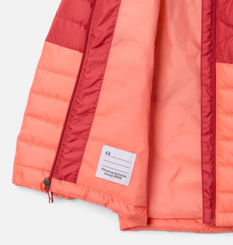 Girls' Humphrey Hills II Puffer, Color: Daredevil, Hot Coral, image 3