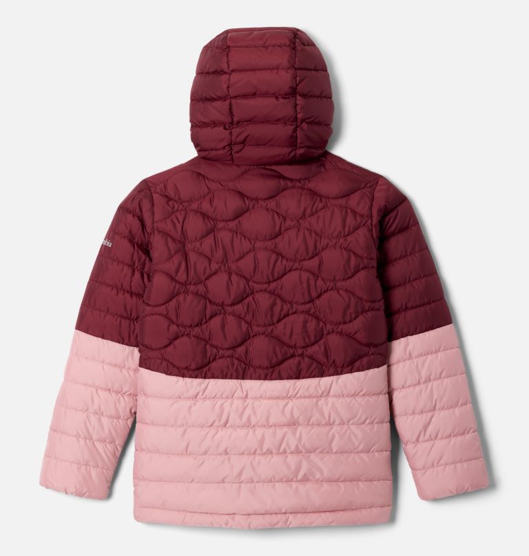 Girls' Humphrey Hills II Puffer, Color: Rich Wine, Eraser Pink, image 2