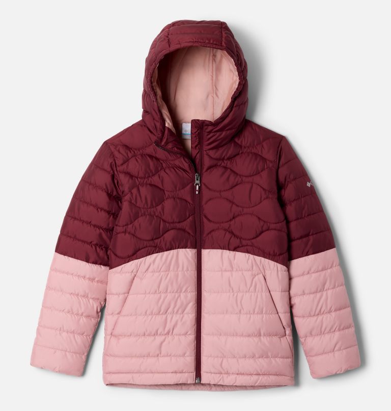 Girls' Humphrey Hills II Puffer, Color: Rich Wine, Eraser Pink, image 1