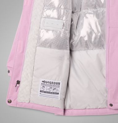 Girls' Boundary Bay Down Waterproof Parka, Color: Aura, image 3