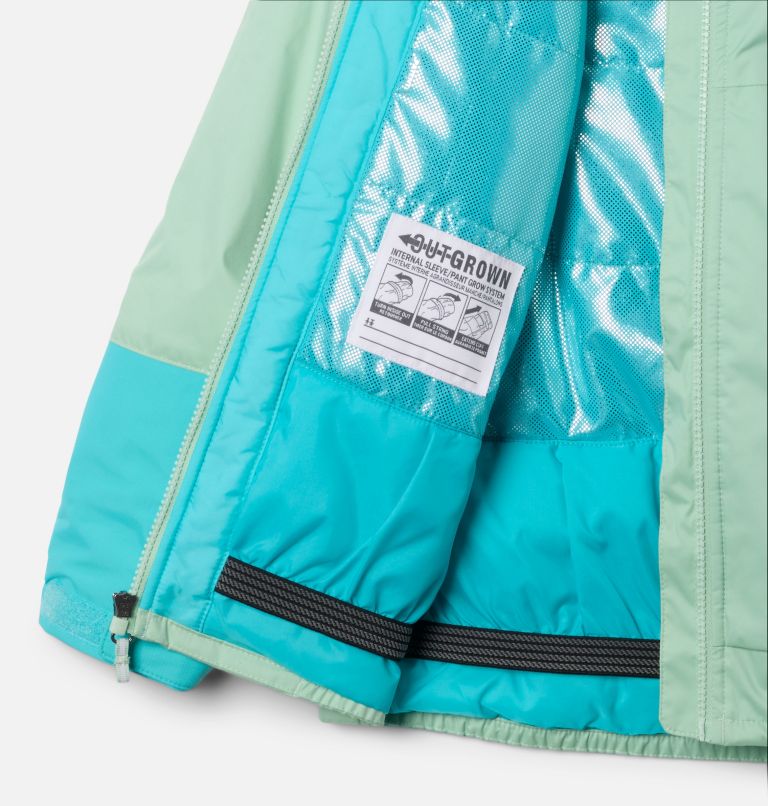 Girls' Snow Problem Jacket, Color: New Mint, Geyser, image 3