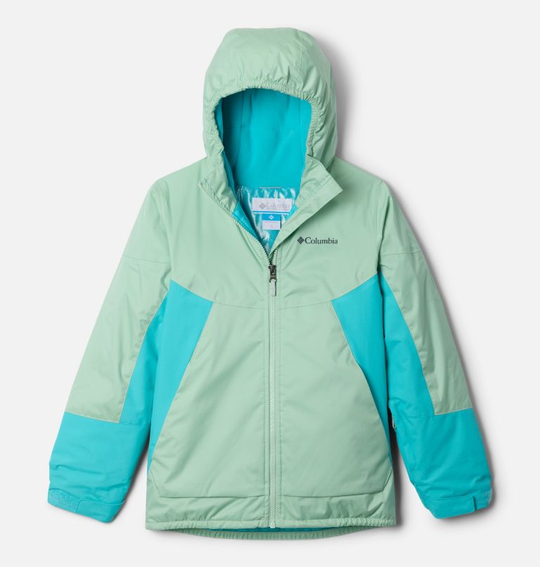 Girls' Snow Problem Jacket, Color: New Mint, Geyser, image 1