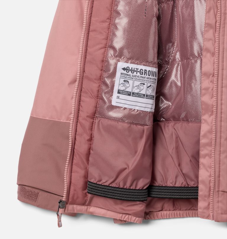 Girls' Snow Problem Jacket, Color: Eraser Pink, Fig, image 3