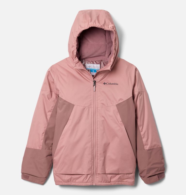 Girls' Snow Problem Jacket, Color: Eraser Pink, Fig, image 1