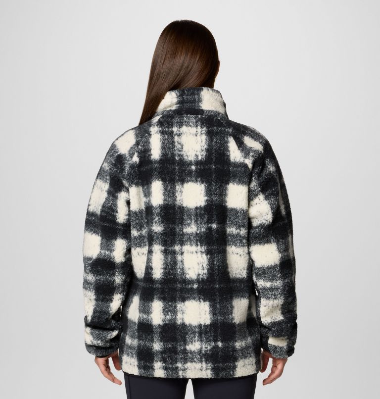 Women's Winter Warmth Sherpa Fleece Jacket, Color: Chalk Omblur Tonal, image 2