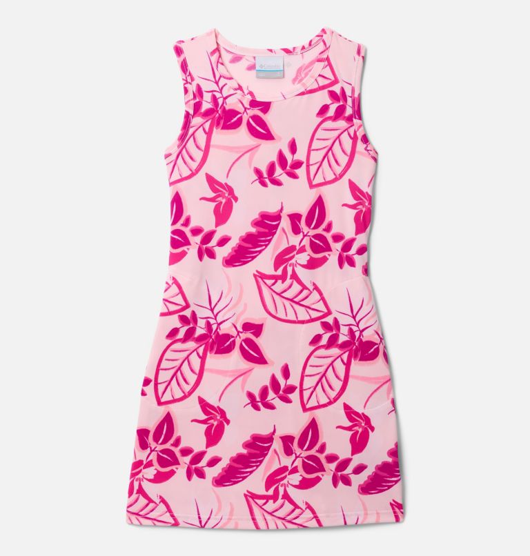 Girls' Chill River Printed Dress, Color: Satin Pink Pasteled, image 1