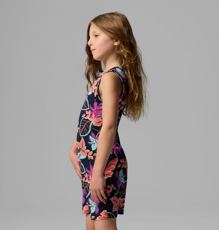 Girls' Chill River Printed Dress, Color: Hot Coral Pasteled, image 3