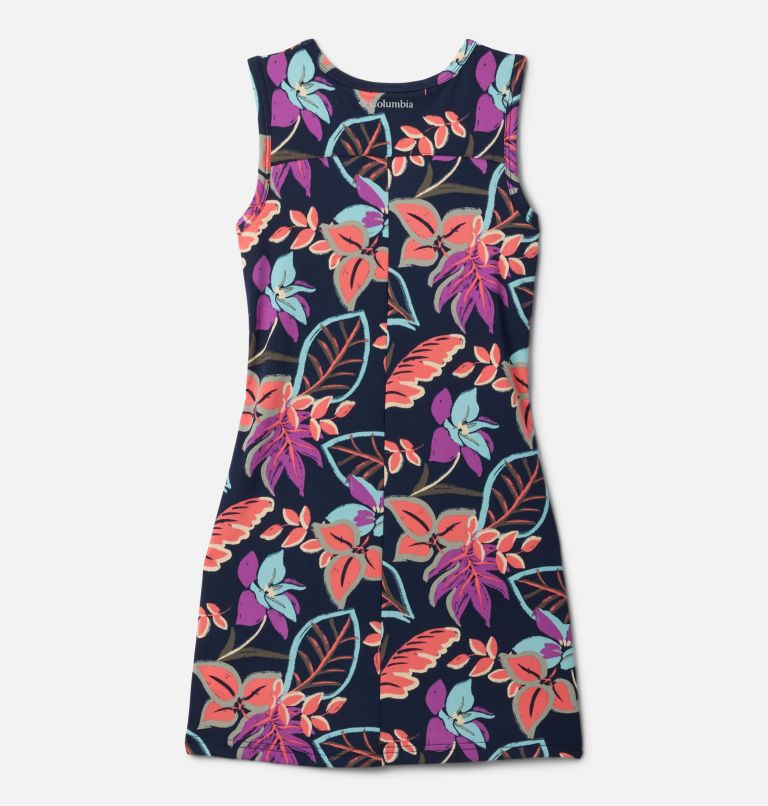 Girls' Chill River Printed Dress, Color: Hot Coral Pasteled, image 8