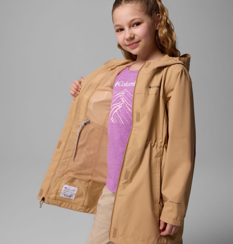 Girls' Hikebound Long Jacket, Color: Canoe, image 6