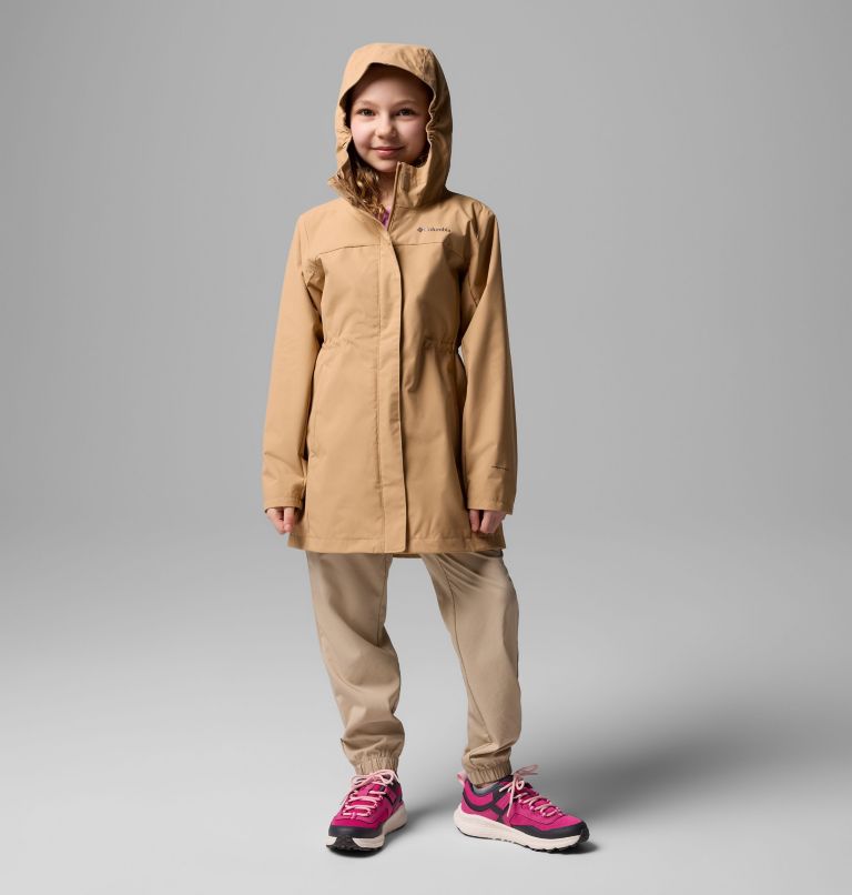 Girls' Hikebound Long Jacket, Color: Canoe, image 1