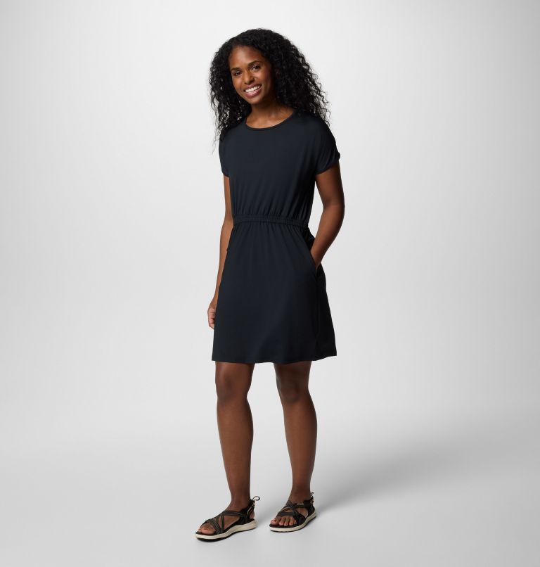Women's Chill River Short Sleeve Dress, Color: Black, image 7