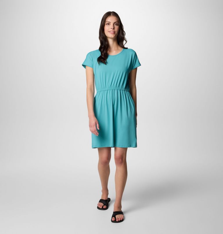 Women's Chill River Short Sleeve Dress, Color: Teal, image 6
