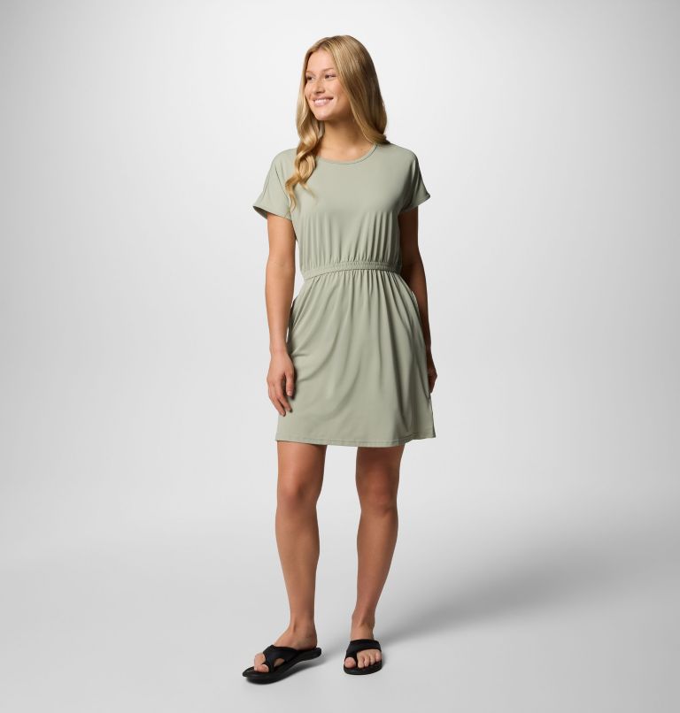 Women's Chill River Short Sleeve Dress, Color: Safari, image 1