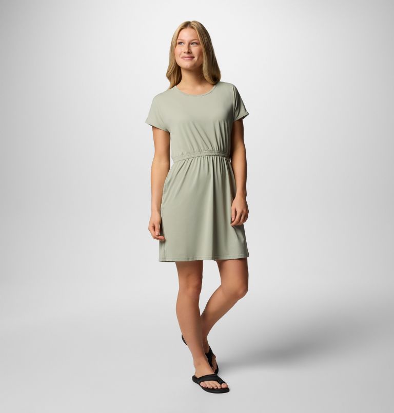 Women's Chill River Short Sleeve Dress, Color: Safari, image 5