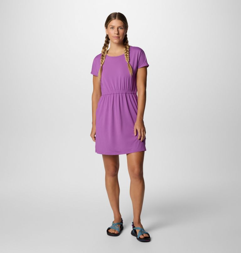 Women's Chill River Short Sleeve Dress, Color: Razzle, image 1