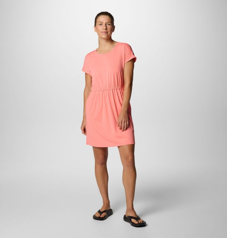 Women's Chill River Short Sleeve Dress, Color: Alpenglow, image 1