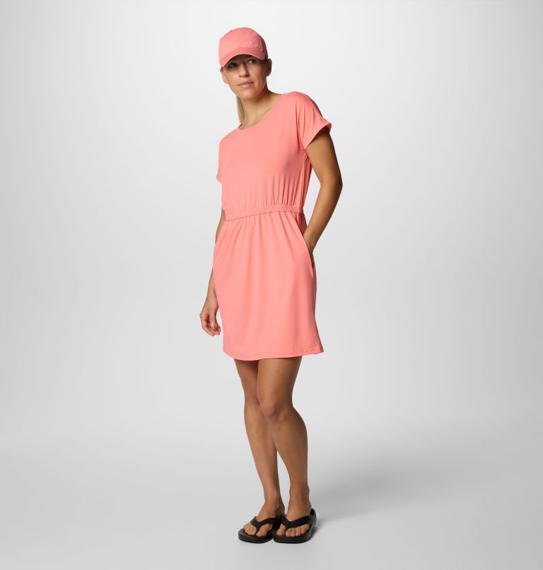 Women's Chill River Short Sleeve Dress, Color: Alpenglow, image 6