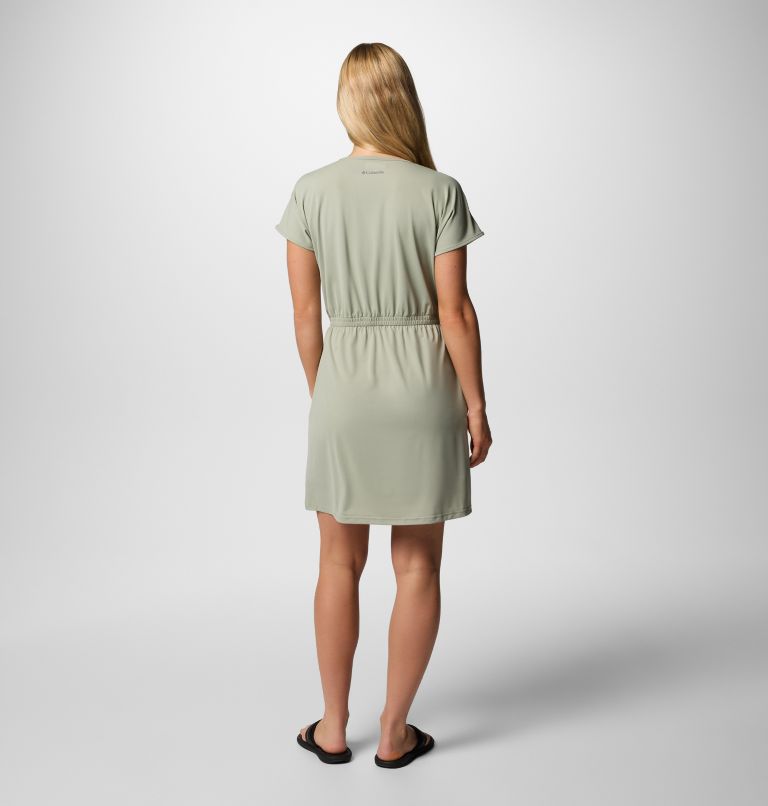 Vestido técnico de manga corta Chill River para mujer, Color: Safari, image 2