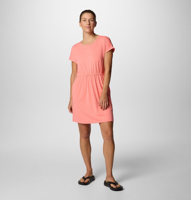 Vestido técnico de manga corta Chill River para mujer, Color: Alpenglow, image 1