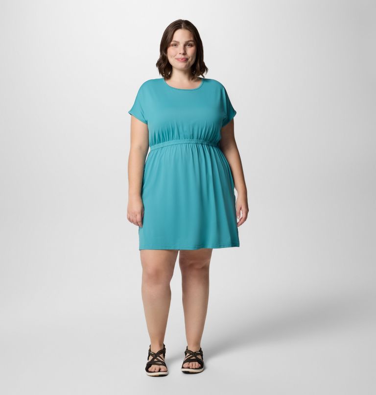 Women's Chill River Short Sleeve Dress - Plus Size, Color: Teal, image 1