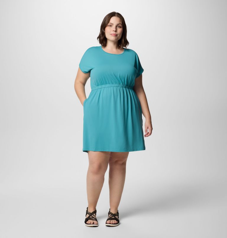 Women's Chill River Short Sleeve Dress - Plus Size, Color: Teal, image 7