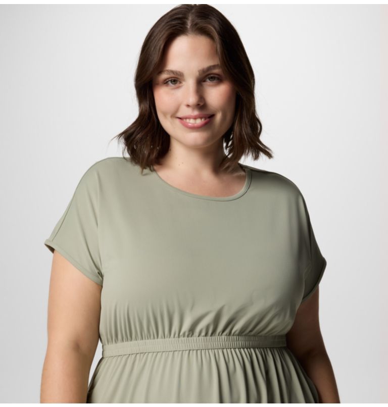 Women's Chill River Short Sleeve Dress - Plus Size, Color: Safari, image 4