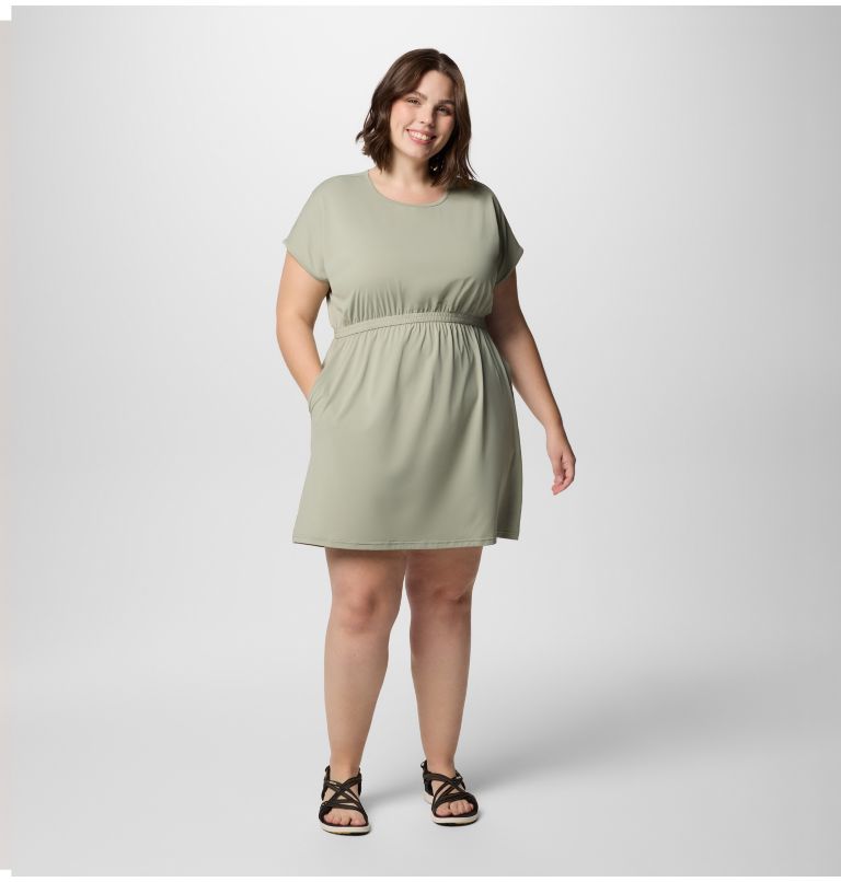 Women's Chill River Short Sleeve Dress - Plus Size, Color: Safari, image 7