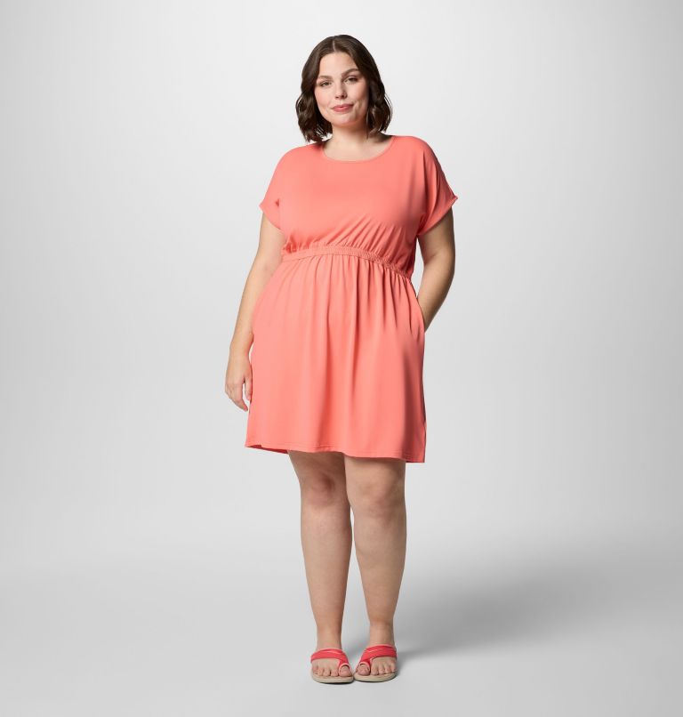 Women's Chill River Short Sleeve Dress - Plus Size, Color: Alpenglow, image 6