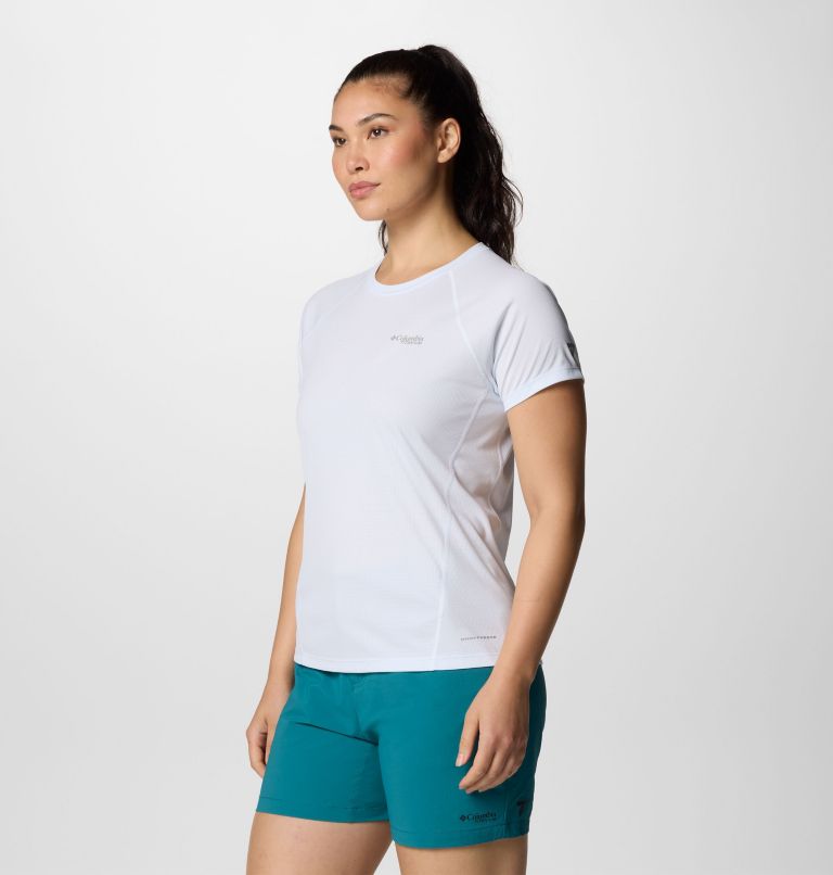 Women's Cirque River Pro Short Sleeve Crew Shirt, Color: White, image 3