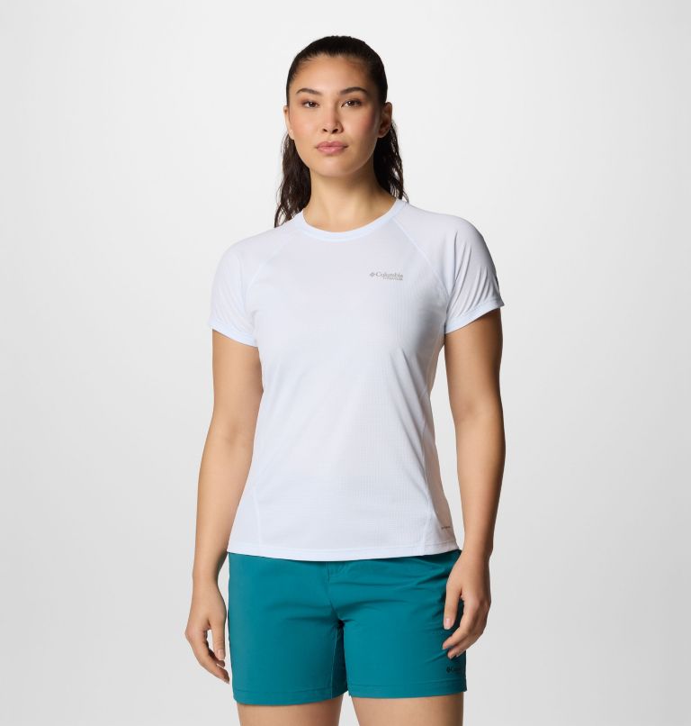 Women's Cirque River Pro Short Sleeve Crew Shirt, Color: White, image 1