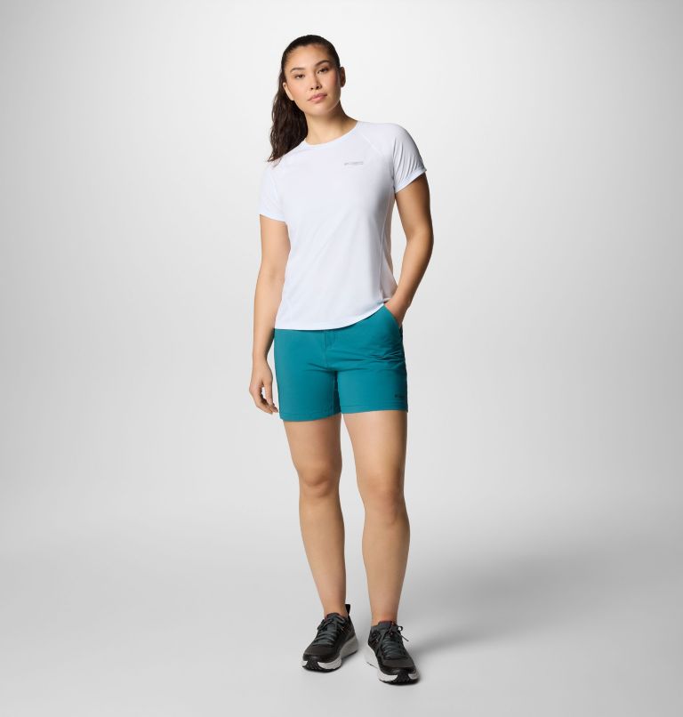 Women's Cirque River Pro Short Sleeve Crew Shirt, Color: White, image 7