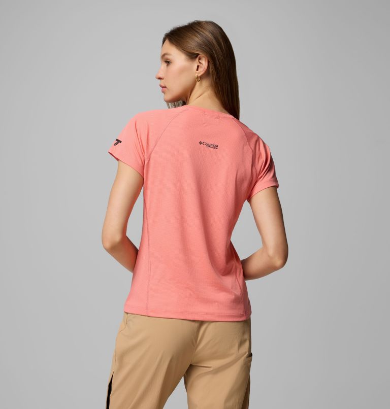 Women's Cirque River Pro Short Sleeve Crew Shirt, Color: Alpenglow, image 2