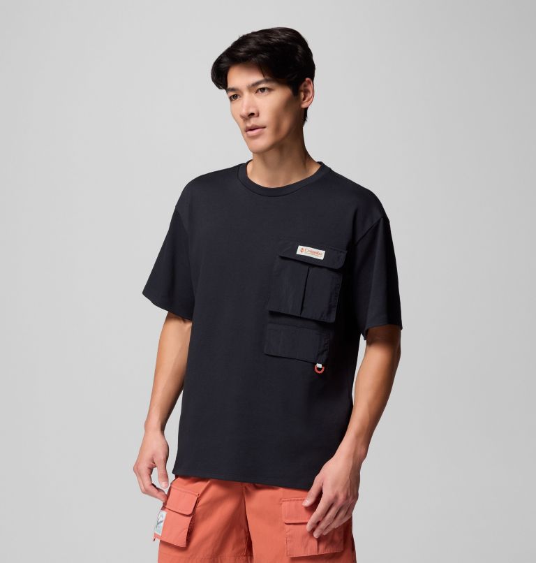 Camiseta con bolsillo unisex Cove Beach, Color: Black, image 3