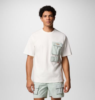 Camiseta con bolsillo unisex Cove Beach, Color: Sea Salt, Cool Green, image 1