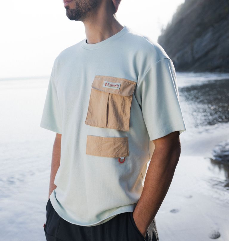 Camiseta con bolsillo unisex Cove Beach, Color: Cool Green, Canoe, image 10