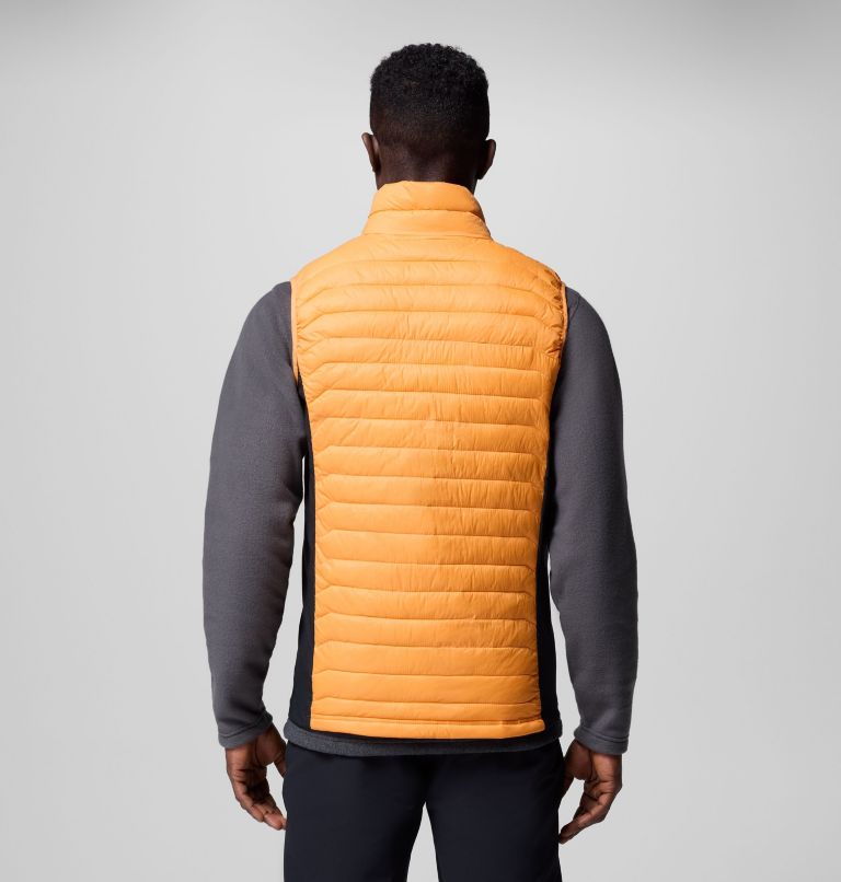 Men's Powder Pass Hybrid Puffer Gilet, Color: Koi, Black, image 3