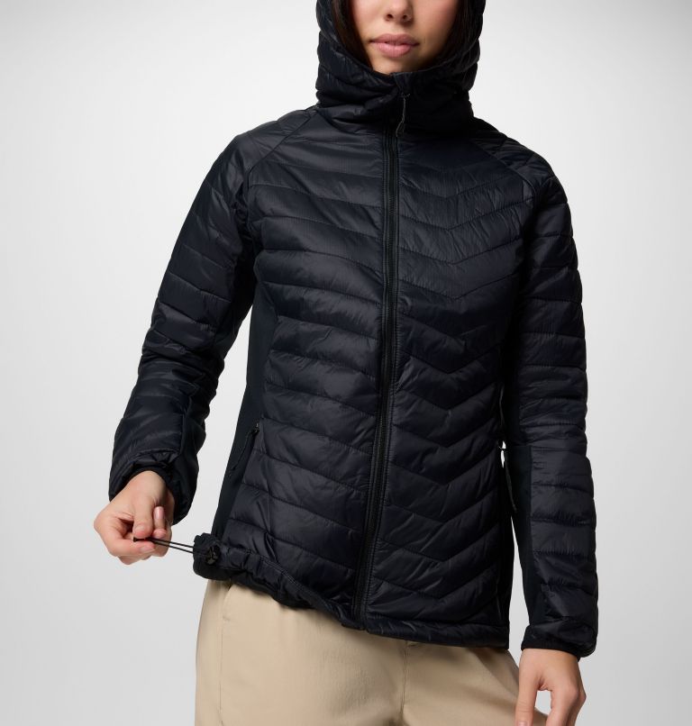 Women's Powder Pass II Hybrid Hooded Jacket, Color: Black, image 5