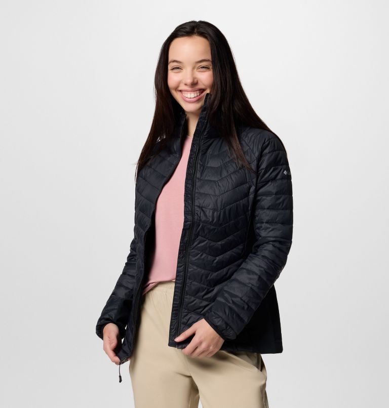 Women's Powder Pass II Hybrid Hooded Jacket, Color: Black, image 6