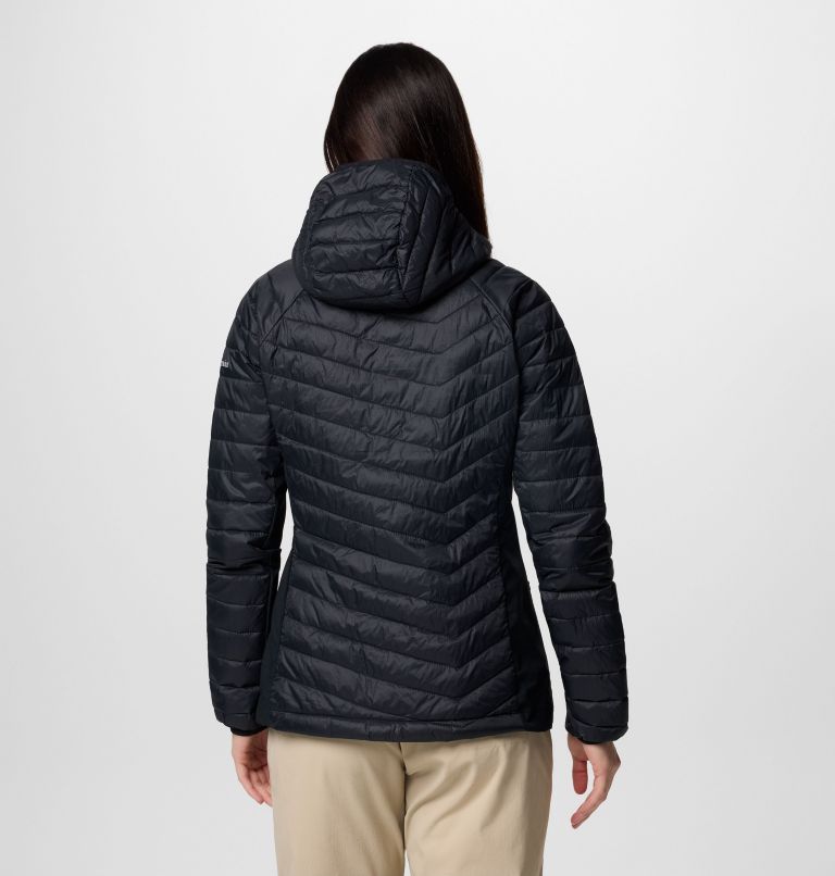 Women's Powder Pass II Hybrid Hooded Jacket, Color: Black, image 2